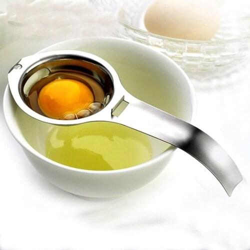 Food Grade Egg Yolk Separator Stainless Steel Egg Divider Tools Kitchen Gadgets Egg White Protein Separation Tools Household