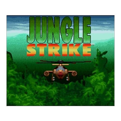 Jungle Strike NTSC Version 16 Bit 46 Pin Big Gray Game Card For USA Game Players