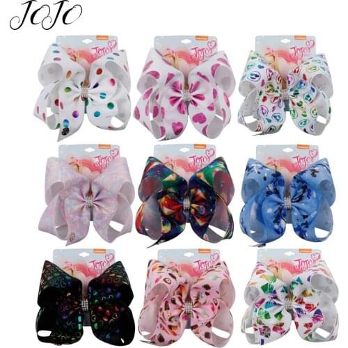 JOJO BOWS 1pc DIY Craft Supplies Large Unicorn Christmas Hair Bows For Girls With Clips Bowknot Handmade Crafts Hair Accessories