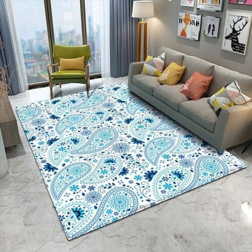 Tapis New Decor Rug Nonslip Paisley Style Colorful Pattern Rug Floor Mat Living Room Bathroom Kitchen Living Room Bedroom Carpet