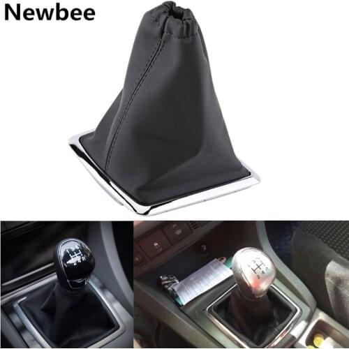For Ford Focus 2 MK2 2005 2006 2007 2008 2009 2010 2011 2012 Car Gear Shift Knob Leather Gaiter Boot Cover Case Chrome Frame