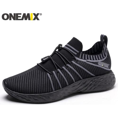 ONEMIX Waterproof Running Shoes for Men Summer Breathable Mesh Unisex Sneakers For Outdoor Slip-on Male Walking Trekking Shoes