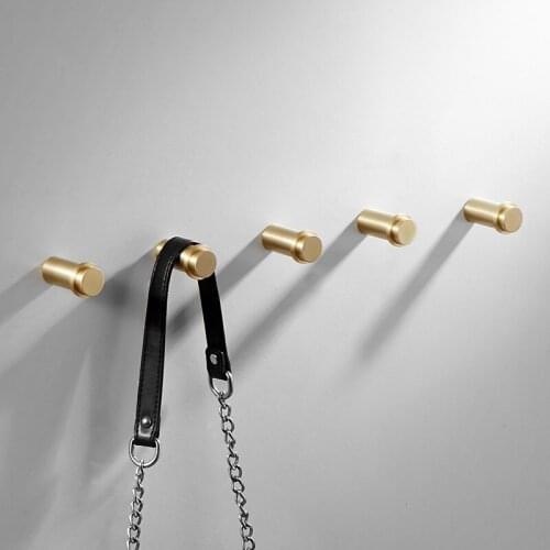 Brushed brass hook clothes hook wall hook brass bathroom accessories clothes hanger door hook WY