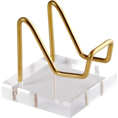 Metal Arm Mineral Stand Display Holder Rack Acrylic Support Base for Crystal Minerals Ores Agate Rocks for Home Office Show Room