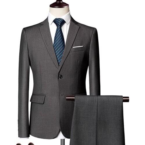 Mens Suits 2020 Costum Solid Formal Work Business Tuxedo male 3 Piece Casual Terno wedding Party Terno suit slim fit Asian Size