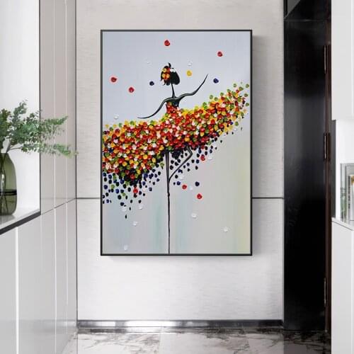Wall Abstract Art Abstract Oil Painting Colorful Dance Girl Canvas Printed for Living Room Cuadros Home Decor Without Frame