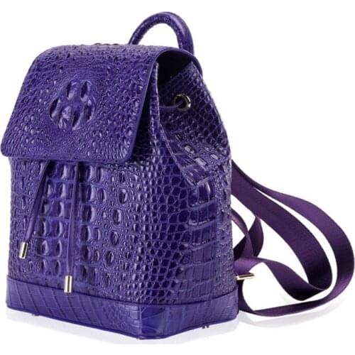 2021 New Crocodile leather Backpack real cowhide fashion handbags famous brand high-end ladies casual backpacks luxury handbags