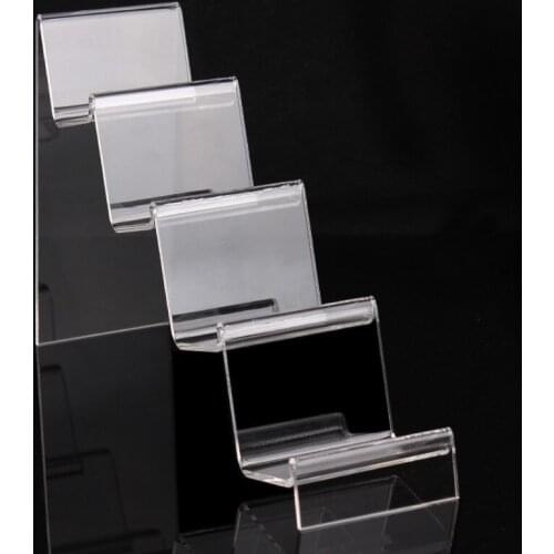 New Clear Acrylic Four Layers Cellphone Holder Mobile Phone Rack Portable Phone Shelf Wallet Stand Living Room Storage Rack