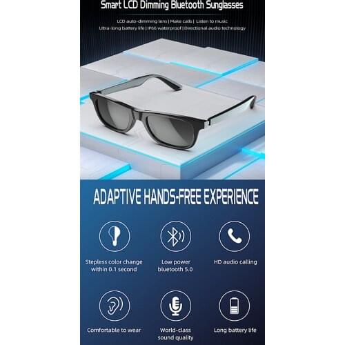 0.1S Speed Dimming Smart LCD Dimming Glasses Ip66 Dustproof And Rainproof Belt Bluetooth Can Answer The Phone Magnetic Charging