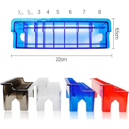 Color Transparent Electric Clipper Limit Comb 8 Caliper Storage Box Hair Clipper Shelf Hairdressing Tool Box