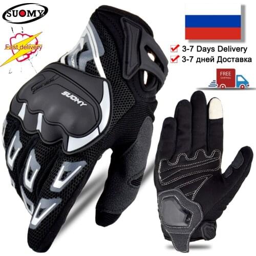 Suomy Shockproof Summer Breathable Mesh Motorcycle Racing Gloves Touch Screen Off Road Motorbike Riding Gloves Guantes Moto XXL