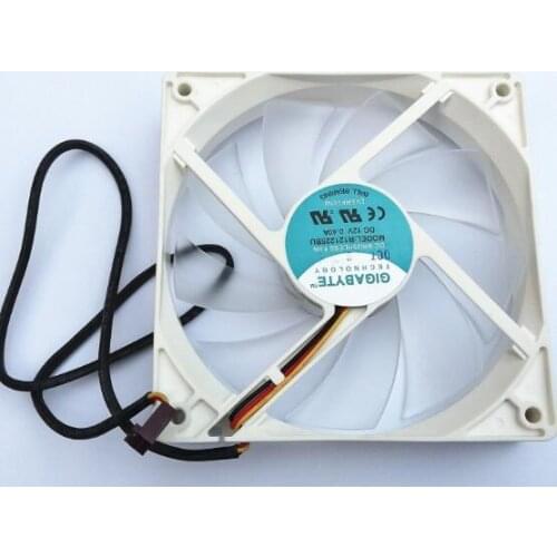 Genuine 12025 12CM 12V 0.40A R121225BU 3-line double-ball blue-light fan with large volume