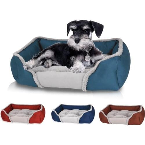 Removable Dog Bed Soft Cotton Pet kennel Washable Nest Baskets House Waterproof Bottom Mat Underpad for Dogs Cat Puppy Cushion