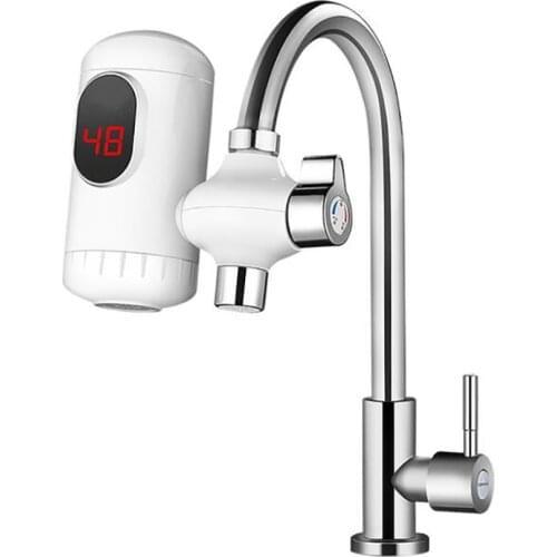 220V 3 Seconds Instant Tankless Electric Hot Water Heater Faucet Kitchen Fast Heating Tap Water Faucet with LED Digital Display