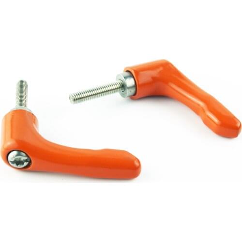 M5 Stainless Steel Solid adjustable handle ,Clamping levers tension levers Orange color