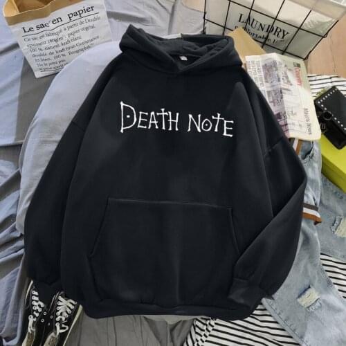 Womens sweatshirt jackets 2021 y2k top Oversized Kawaii undefined harajuku hooded pullover tee long sleeve clothes Death Note