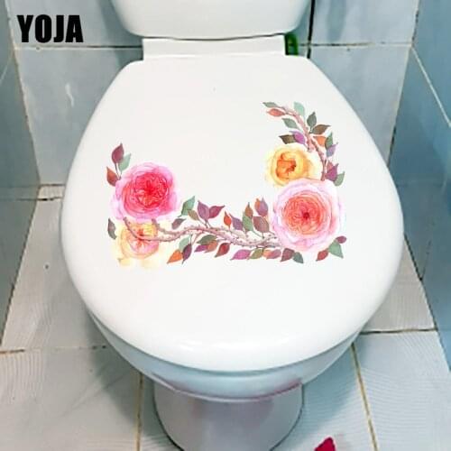 YOJA 23X16CM Flower Rattan Simple Bedroom Wall Decor Decal Creative Bathroom Toilet Sticker T1-1593