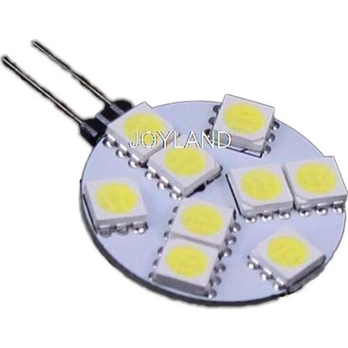 10Pcs/Lot 1.8W SMD 5050 9LEDs G4 LED 12V Lights 3000K Warm White Cool White 6500K LED Bulb Lamp Spotlight