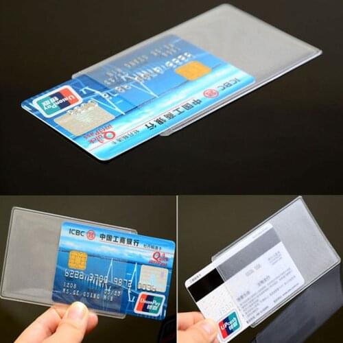 10PC Waterproof Transparent Pvc Card Cover Silicone Plastic Cardholder Case Protect Credit Cards Porte Carte Bank Id Card Sleeve