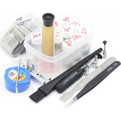 110pcs BGA Reballing Directly Heat Stencils Solder Paste Balls Station BGA Reballing kit For SMT Rework Repair