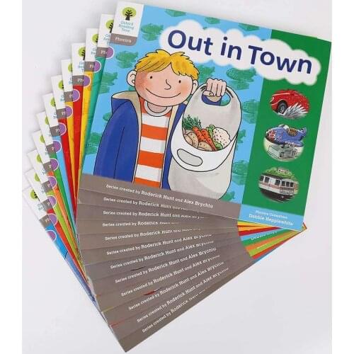 12pcs/set Oxford Reading Tree level 1 entry basic onomatopoeic word picture book baby kids English learning book 2-7 years