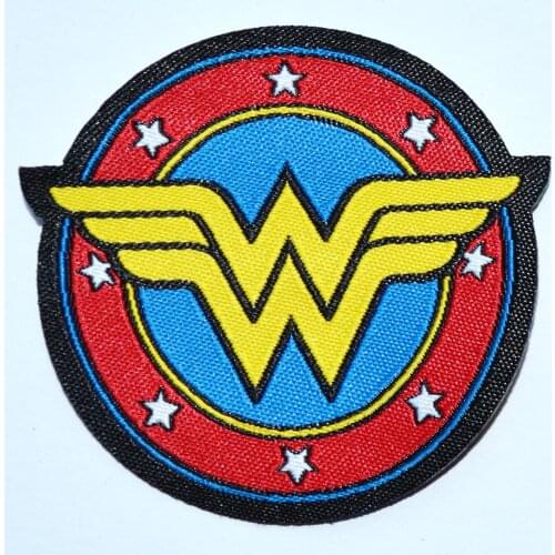 Super woman logo wander girl iron on patch (Size is about 5 * 4.8 cm)