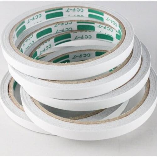2pcs/lot) 8mm 10mm 12mm two double side tape white color adhesive tape for school & office suppliese stationery Masking Tape