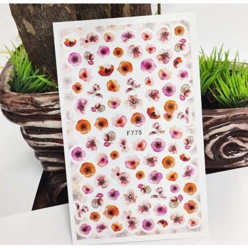 3D Nail Stickers Flowers Stamen Petal Stickers for Nails Self-Adhesive Design Sticker for Manicure Decals Nail Art Decoration
