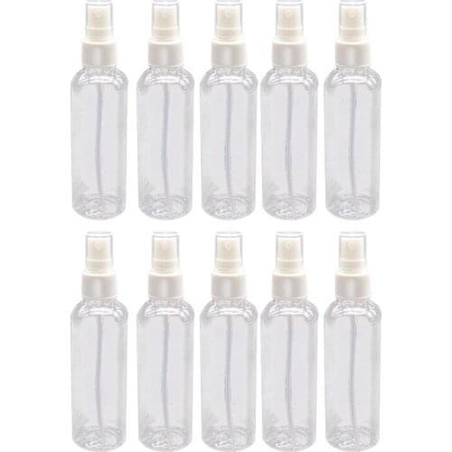 50PCS 100 Ml Transparent Plastic Perfume Atomizer Small MIni Empty Spray Refillable Bottle Travel Bottles Set