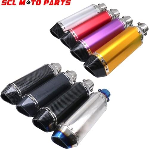 ALconstar-51mm Ak Exhaust Modified Muffler Pipe Scooter silencer Pit Bike Dirt Motocross R6 R1 R3 ER6N Motorcycle Muffler