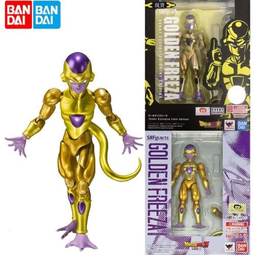 Bandai Dragon Ball Z Super Saiyan Golden Frieza Action PVC Collection Model Toy Anime Figure Toys Childrens Birthday Gifts
