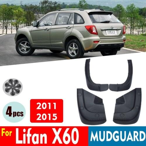 Mud Flap FOR Lifan X60 Mudguards Fender Mudflaps Guard Splash Mudguard Car Accessories Auto Styline Front Rear 4pcs 2011-2015