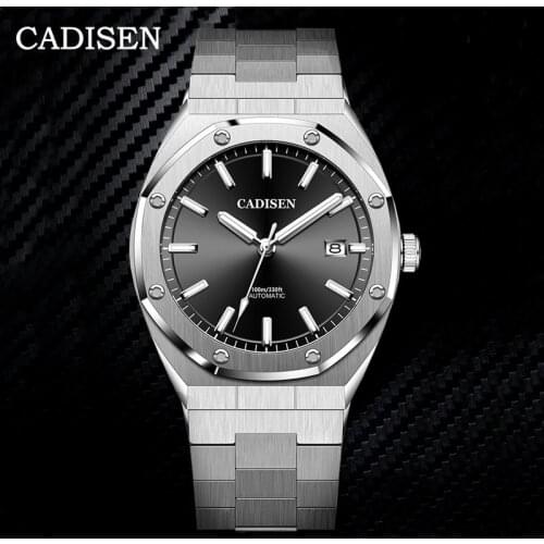 CADISEN Mens Watches Mechanical Automatic Watch Men 2020 Brand Luxury Stainless Steel Japan NH35 Movement Movement Wristwatch
