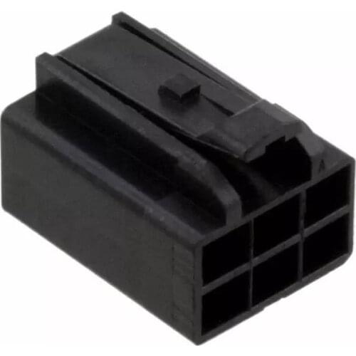 DF62B-6S-2.2C(11) 6 Position Rectangular Housing Connector Socket Black 0.087" (2.20mm)