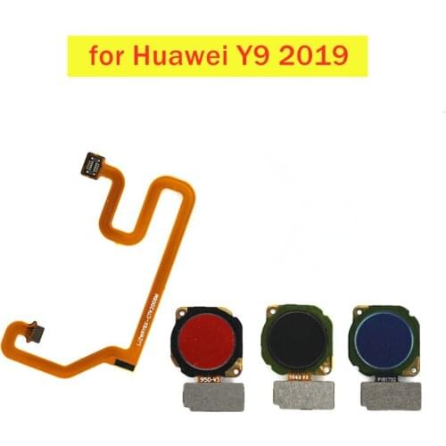 For Huawei Y9 2019 Fingerprint Sensor Scanner Connector Home Button Key Touch ID Flex Cable Repair Spare Parts Test QC