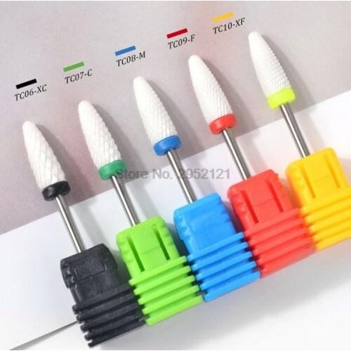 By dhl 500pcs Electric Nail Files Nail Drill Bit Milling Cutter For Manicure Ceramic Nail Polishing Pedicure Sanding Head new
