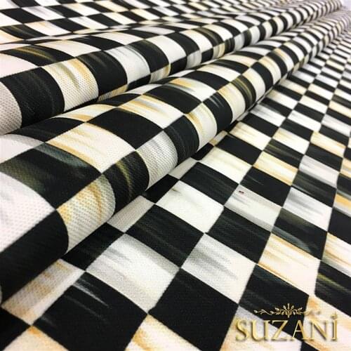 Oil Painting Effect Checkered Fabric Cotton Fabric for Tissue Sewing Quilting Fabric Needlework Material Handmade DIY 140*100cm