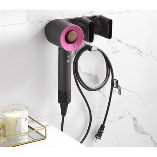 Hair dryer bracket hole-free hanger air cylinder storage rack barbershop hair dryer wall mount