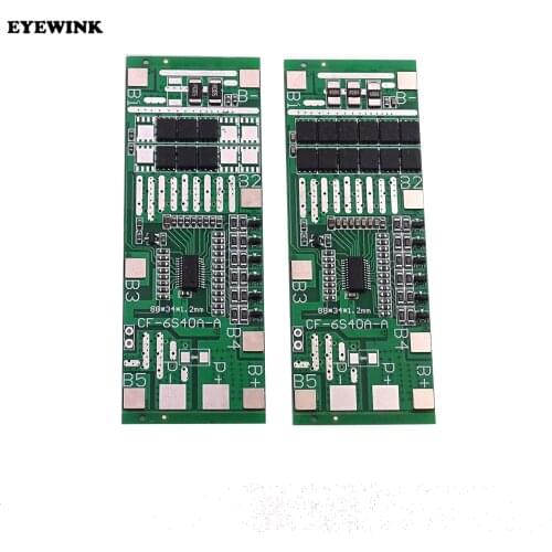 24V 6S 20A 40A 18650 Li-Ion Batteria Al Litio Proteggere Bordo di Illuminazione Solare Bms Pcb Con Equilibrio Per Ebike Scooter