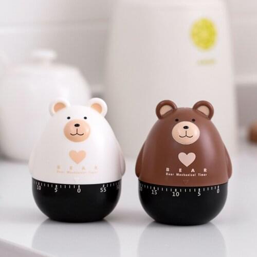 Cute Bear Kitchen Countdown Timer 55 Minute Timer Baking Helper Home Kitchen Tools for Cooking Baking Frying Home Decoration