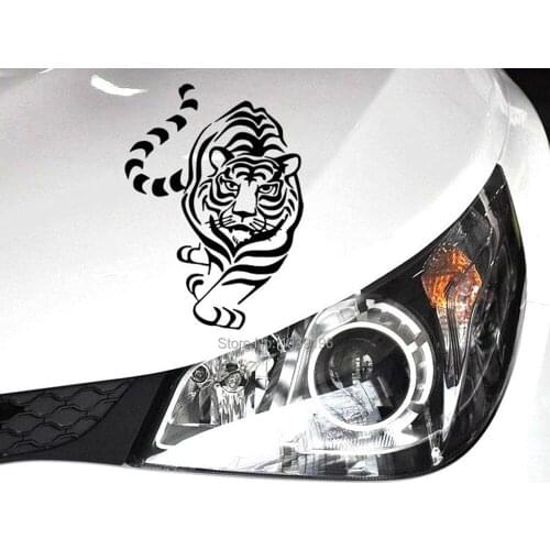 New Design Auto Car Styling Reflective Decal Cartoon Animal King Tiger Car Sticker Bumper Body Hood Windshield Decal Vinyl