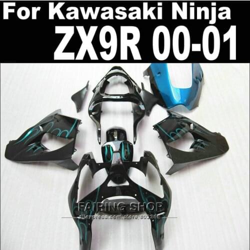Blue flames For Kawasaki Ninja zx 9r zx9r fairing kit 2000 2001 00 01 High quality Fairings xl51
