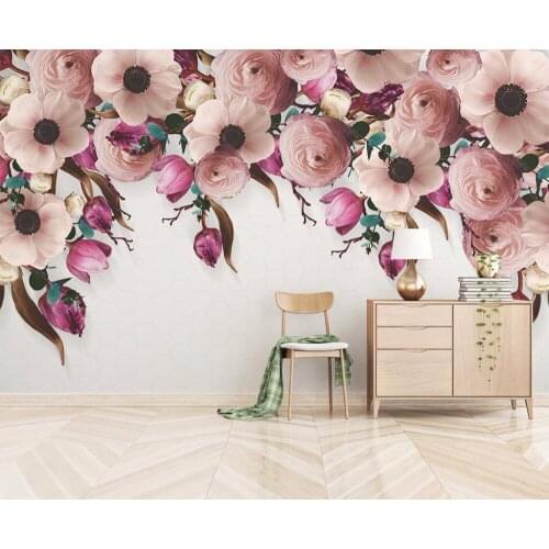 CJSIR Custom Wallpaper American Hand-painted Rose Flower Vine Modern Living Room Bedroom TV Sofa Background 3d Wallpaper