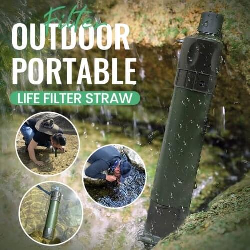 Outdoor Wild Life Emergency Direct Drinking Water Filtering Tool Disinfection Individual Water Purifier Portable Filter Straw
