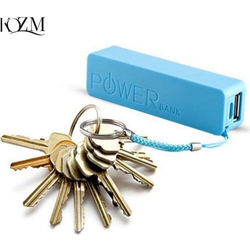 Portable Power Bank 18650 External Backup Battery Charger With Key Chain Factor DIY Battery Charger Case with Key Chain