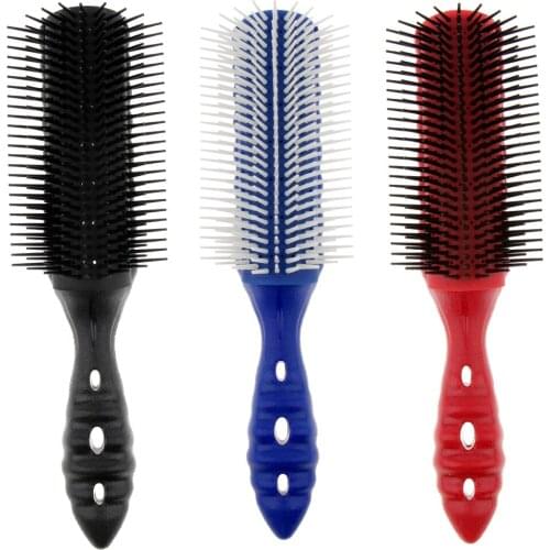9 Row Anti-static Hair Styling Comb Soft Tooth Smooth Hair Brush Hairbrush Straight Curly Detangle Hair Brush Hair Combs