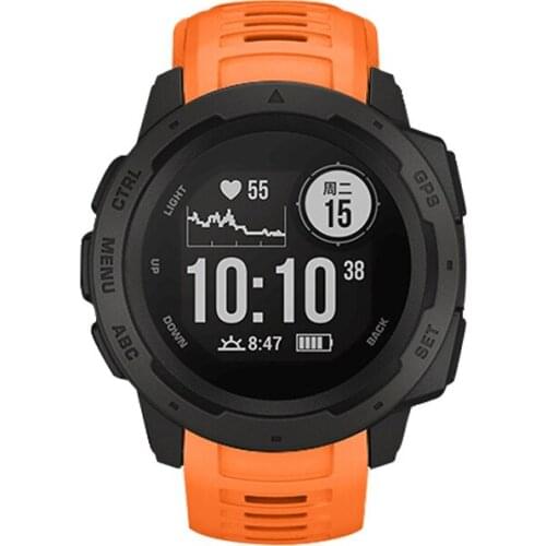 22mm Sports Watch Silicone Band Wristband Strap for Garmin Instinct