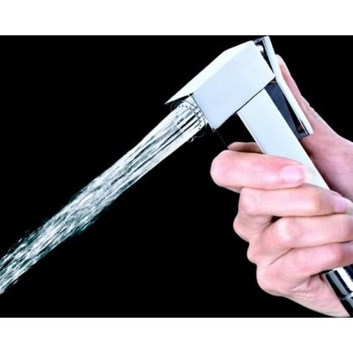 Handheld Toilet bidet sprayer set Kit Total Brass Hand Bathroom Bidet faucet ABS holder hand sprayer shower head self cleaning
