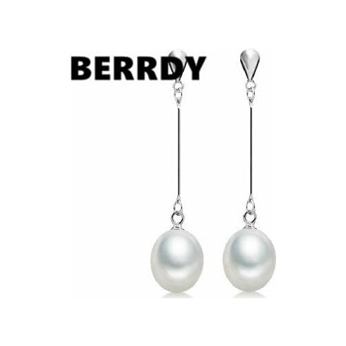 8-9mm Freshwater Pearl Earrings Charm Earrings Fashion Pearl Jewelry Unique Designed Jewellery 3 Color