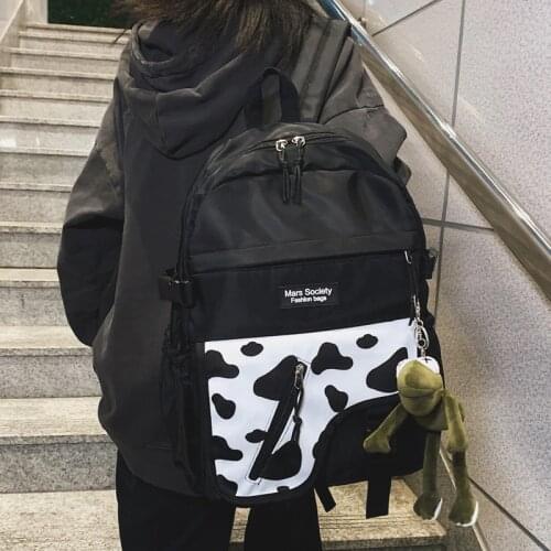 Schoolbag Girl College students Leopard print Backpack Man Fashion 2020 New Unisex Leisure contracted large capacity Travel bag